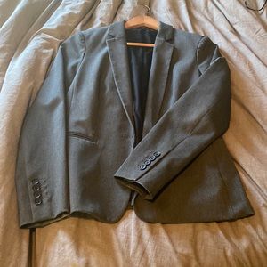 Charcoal gray suit coat